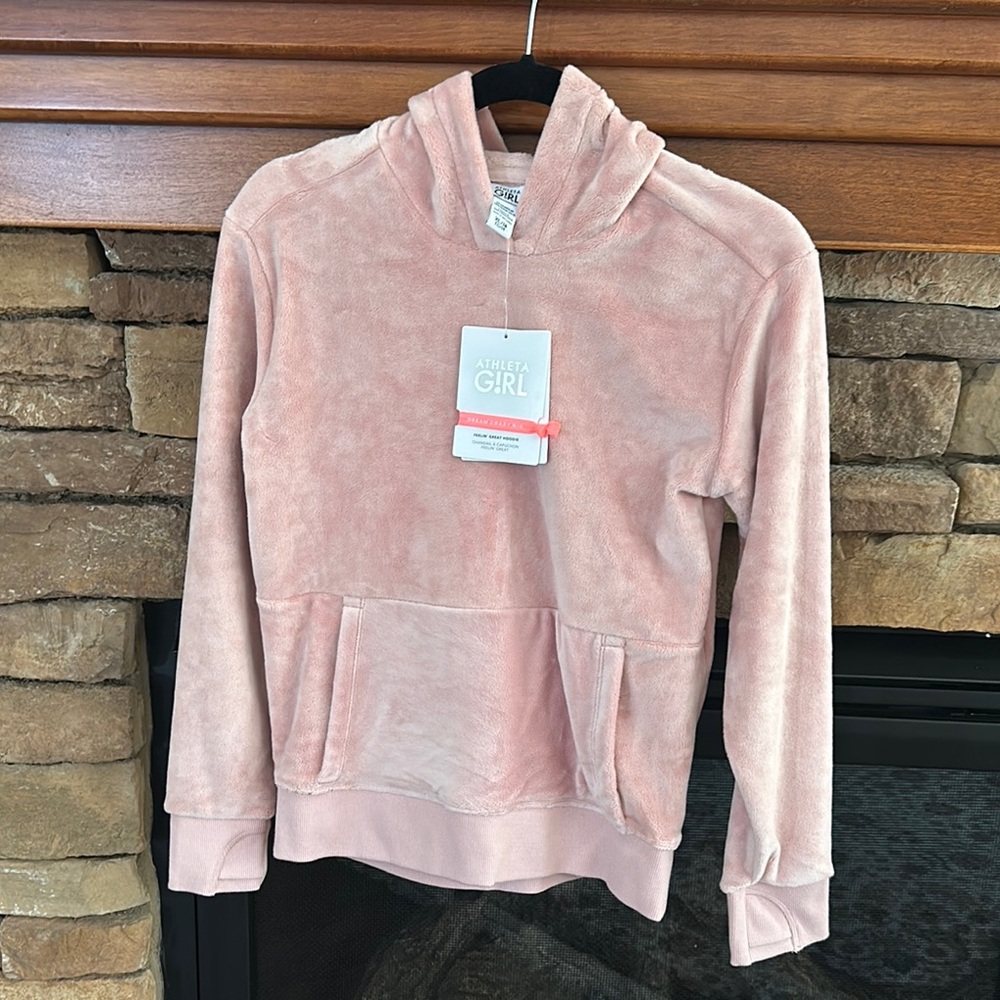 Athleta Girl “Feelin’ Great”  Pink Hoodie